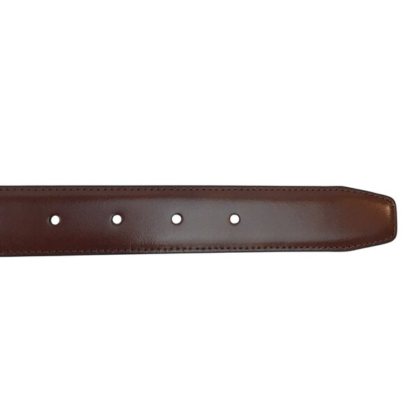 Tallia Reversible Leather Belt Brown/Black Mens 30 Silver Buckle New With Tags N - Picture 5 of 10